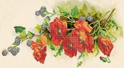 КБ-145 Схема для вышивания бисером ТМ Наследие "Маки и ежевика (по мотивам картины Катарины Кляйн)"