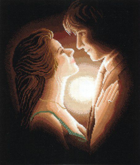 Набор для вышивания крестом СДЕЛАЙ СВОИМИ РУКАМИ " Влюбленные" В-11