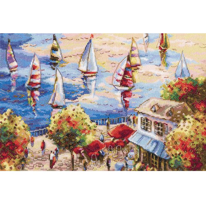 Набор для вышивания крестом РТО "Кафе у озера" М544