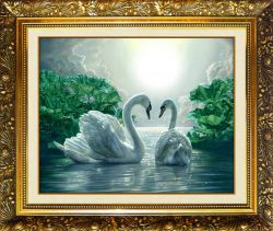 SP-196 Алмазная мозаика МИЛАТО "Лебединая верность"