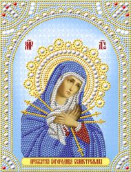 СИА4-020 Алмазная мозаика ТМ НАСЛЕДИЕ "Богородица Семистрельная"