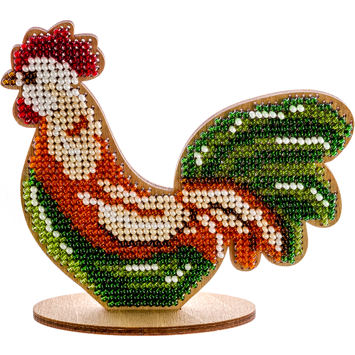 Набор для вышивания бисером по дереву ВОЛШЕБНАЯ СТРАНА FLK-116, 10.5*9.5см