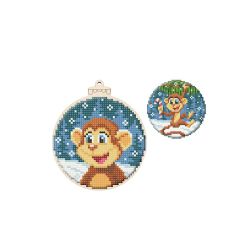 Набор для вышивания WoodStitch "Новогодний шар", 10*10, BK-017