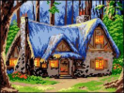 П-05 Набор для вышивания "Домик в лесу"  (Гелиос)