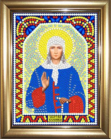 ИМРА5-013 Алмазная мозаика ТМ НАСЛЕДИЕ с рамкой "Святая Ксения"