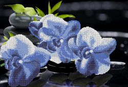 КБ-157 Схема для вышивания бисером ТМ Наследие "Синие орхидеи"