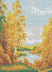 КБ-159 Схема для вышивания бисером ТМ Наследие "Золотая осень"