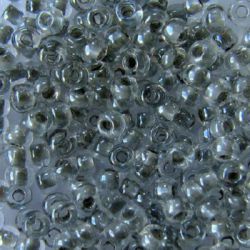 38642 Бисер прозрачный с светло-серой серединой блестящий (Preciosa)