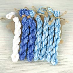 НМул-СКМз-3283 Набор ниток OwlForest для схемы «Серебряное копытце, Морозные узоры» (DMC) 28 каунт в 3 нити