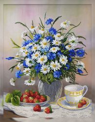 НКБ-471 Набор для вышивания бисером ТМ Наследие "Полевой натюрморт"