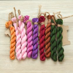 НМул-ЗС-2282 Набор ниток OwlForest для схемы «Звонкие стрекозы» (ПНК), 28 каунт в 2 нить