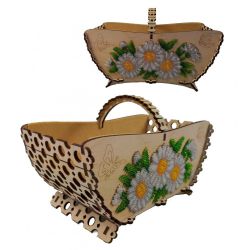 Набор для вышивания WoodStitch "Корзинка для сладостей-3", 23*12*15, KDS-003