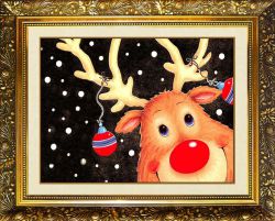N-377 Алмазная мозаика МИЛАТО "Рождественский олень"