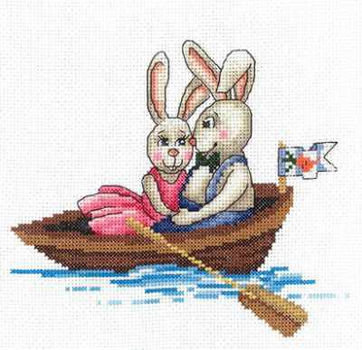З-37 Набор для вышивания Сделай Своими Руками "Зайки. Зайка моя"