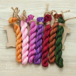 НМул-ЗС-2401 Набор ниток OwlForest для схемы «Звонкие стрекозы» (ПНК), 40 каунт в 1 нить