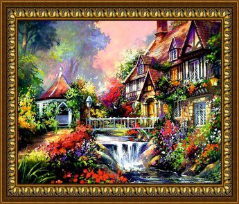 Алмазная мозаика Милато "Красочный домик" O-595