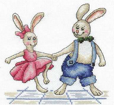 З-40 Набор для вышивания Сделай Своими Руками "Зайки. Рок-н-ролл"