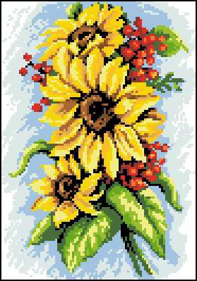 Набор для вышивания крестом ГЕЛИОС  "Подсолнух" Ц-05