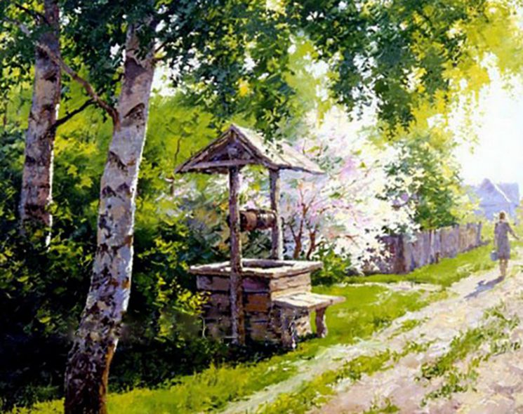 Ag 518 Алмазная мозаика Гранни "Утро в деревне"