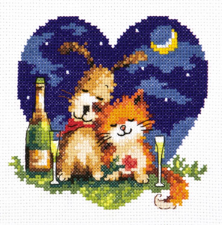 Набор для вышивания крестом Чудесная игла «Счатье быть рядом!» 18-73