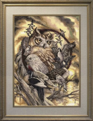 ЛС-001 Набор для вышивания Золотое Руно "Птичий совет"