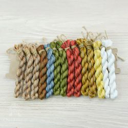 НМул-Чай-3322 Набор ниток OwlForest для схемы «Чайный семплер» (DMC) 32 каунт в 2 нити