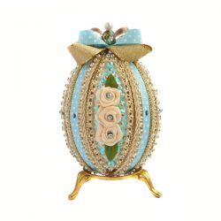 Набор для изготовления декоративного яйца ФИЛИГРИС "Винтажный горошек-2", 11 см, FS-146