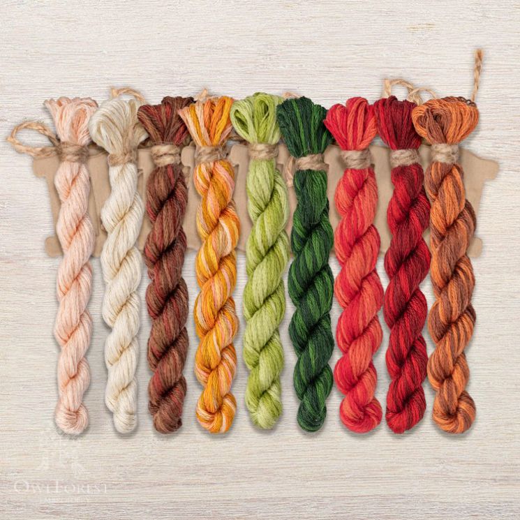 Набор ниток OwlForest для схемы «Пряничный город» (DMC) 40 каунт в 1 нить НМул-ПГ124-3401 