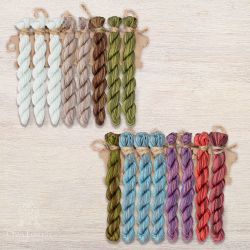 НМул-ЗЗ050-2283 Набор ниток OwlForest для схемы «Зимушка-зима» (ПНК) 28 каунт в 3 нити