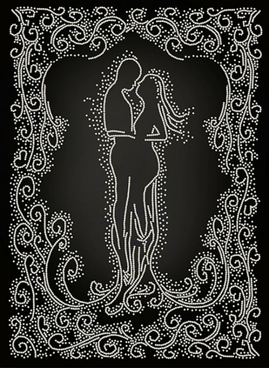 КБ-193 Схема для вышивания бисером ТМ Наследие "Настоящее чувство (черный)"