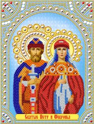 СИА4-125 Алмазная мозаика ТМ НАСЛЕДИЕ "Святые Петр и Феврония"
