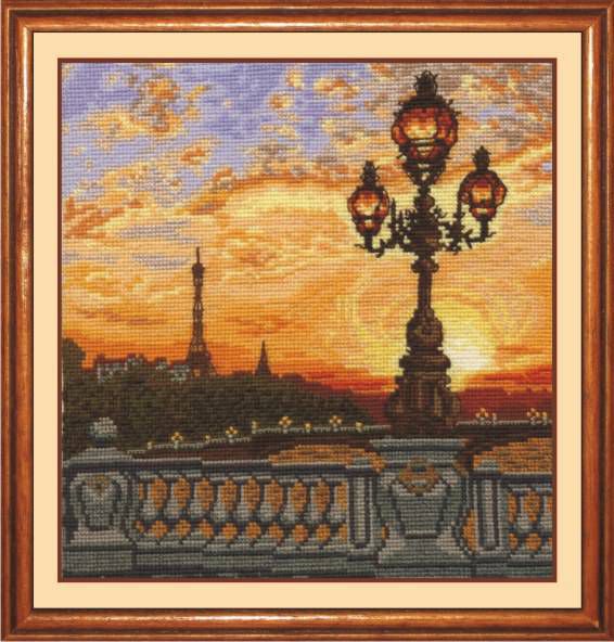 Набор для вышивания крестом СДЕЛАЙ СВОИМИ РУКАМИ "Парижский вечер" П-23