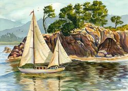 Ag 083 Алмазная мозаика Гранни "Родные берега"