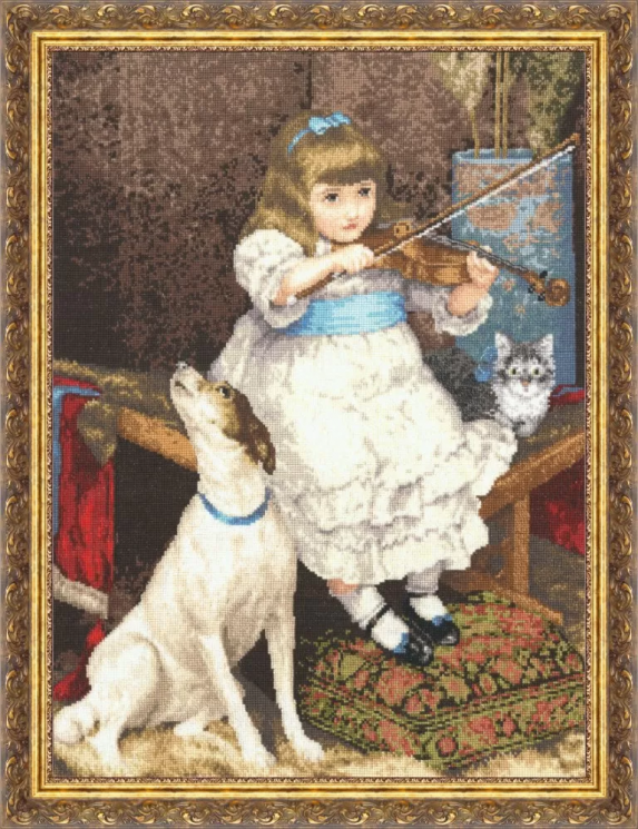 Набор для вышивания Золотое Руно "Домашний концерт" МК-019