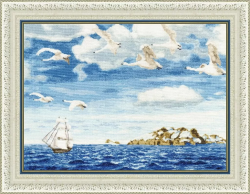 МК-042 Набор для вышивания Золотое Руно "В голубом просторе. 1918 г."
