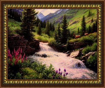 Алмазная мозаика DIY "Горный перевал" Y-026