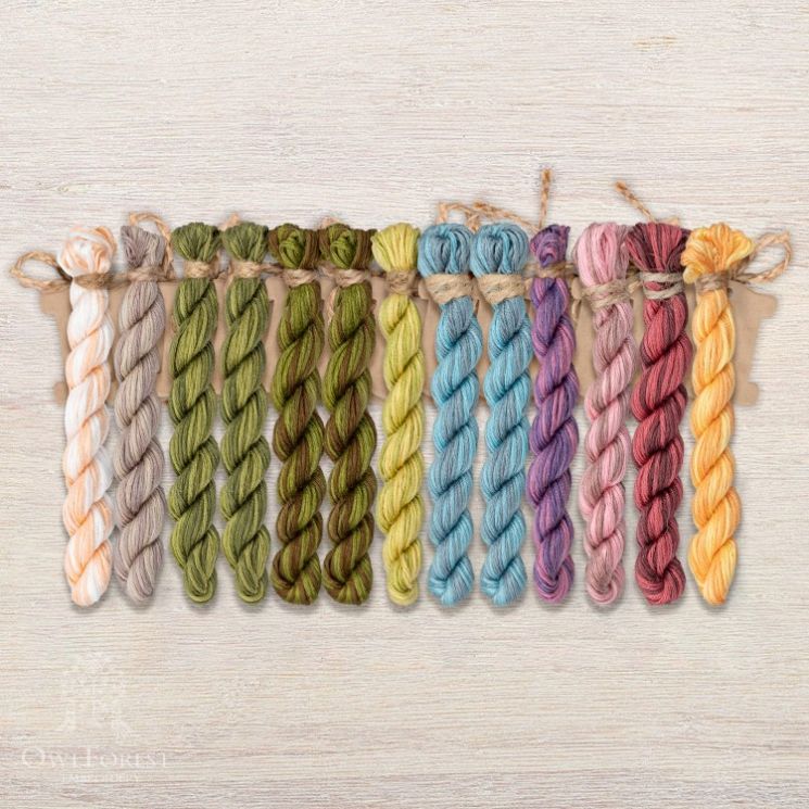 Набор ниток OwlForest для схемы «Весна-Красна» (ПНК) 28 каунт в 2 нити НМул-ВК022-2282