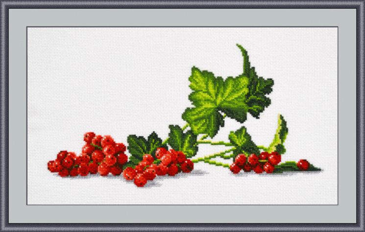 Набор для вышивания крестом ОВЕН "Ветка смородины" 791