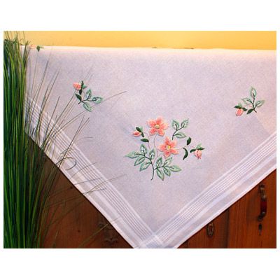 Набор для вышивания гладью DUFTIN Скатерть "Розовые цветы" 1289-BP03