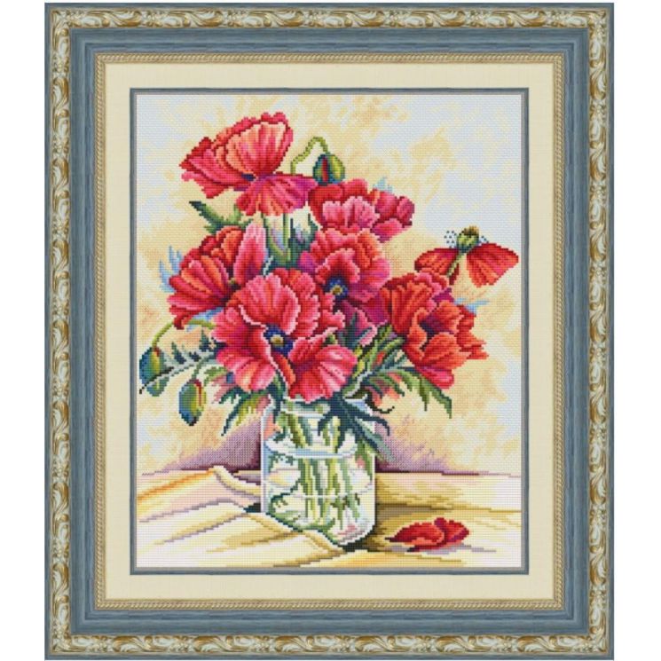 Набор для вышивания Сделано с любовью ЦВ-078 "Волшебные маки", 28х35