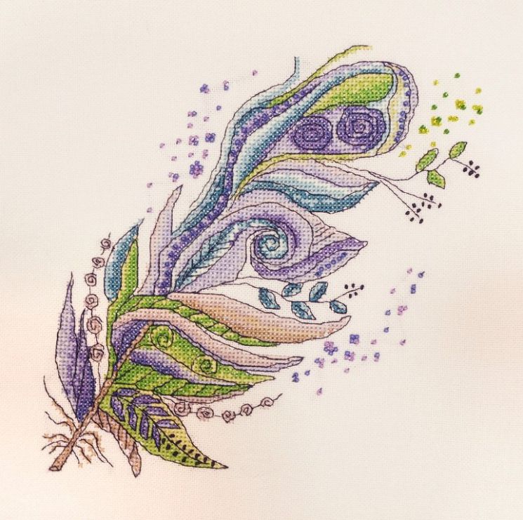 16.001.02 Набор для вышивания Марья Искусница "Зелено-фиолетовое"