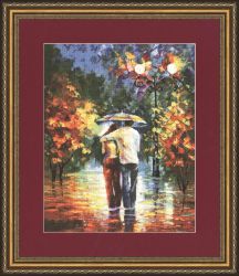 ЧМ-022 Набор для вышивания Золотое Руно "Романтическая прогулка" по картине Л.Афремова