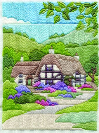 Набор для вышивания в технике лонгстич DERWENTWATER DESIGNS "Дом летом" 14MLS10