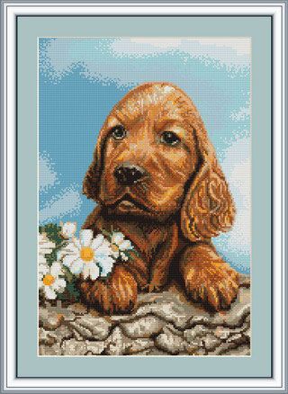 Набор для вышивания в технике гобелен LUCA-S "Ожидающая собачка" G333