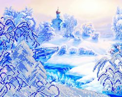КБ-035 Схема для вышивания бисером ТМ Наследие "Зима"