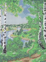КБ-036 Схема для вышивания бисером ТМ Наследие "Березы"
