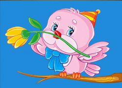 БСА5-011 Алмазная мозаика ТМ Наследие "Птичка на ветке"