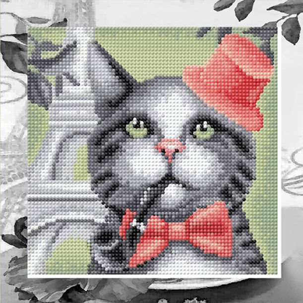 БСА25-050 Алмазная мозаика ТМ Наследие "Кот в Париже"