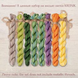 НМул-ПН081-2282 Набор ниток OwlForest для схемы «Принц Нарцисс» (ПНК) 28 каунт в 2 нити