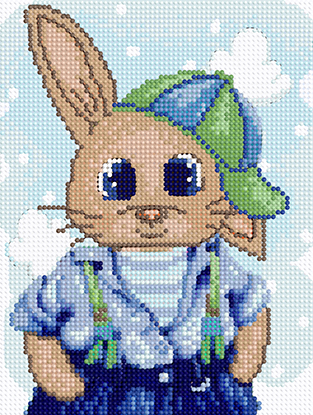 БСА4-091 Алмазная вышивка ТМ Наследие "Зайка мальчик"